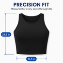 Cropped Tank Top for Women: Sleeveless, High Neck by LJGDeals