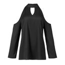 Off-the-Shoulder Blouse with V-Neck and Long Sleeves by LJGDeals