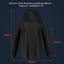 Off-the-Shoulder Blouse with V-Neck and Long Sleeves by LJGDeals