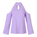 Off-the-Shoulder Blouse with V-Neck and Long Sleeves by LJGDeals