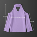 Off-the-Shoulder Blouse with V-Neck and Long Sleeves by LJGDeals