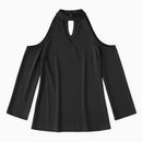 Off-the-Shoulder Blouse with V-Neck and Long Sleeves by LJGDeals
