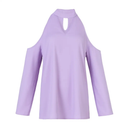 Off-the-Shoulder Blouse with V-Neck and Long Sleeves by LJGDeals