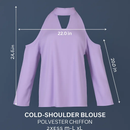Off-the-Shoulder Blouse with V-Neck and Long Sleeves by LJGDeals