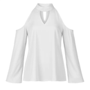 Off-the-Shoulder Blouse with V-Neck and Long Sleeves by LJGDeals