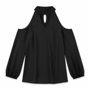 Off-the-Shoulder Blouse with V-Neck and Long Sleeves by LJGDeals