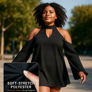 Off-the-Shoulder Blouse with V-Neck and Long Sleeves by LJGDeals