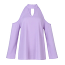 Off-the-Shoulder Blouse with V-Neck and Long Sleeves by LJGDeals