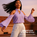 Off-the-Shoulder Blouse with V-Neck and Long Sleeves by LJGDeals