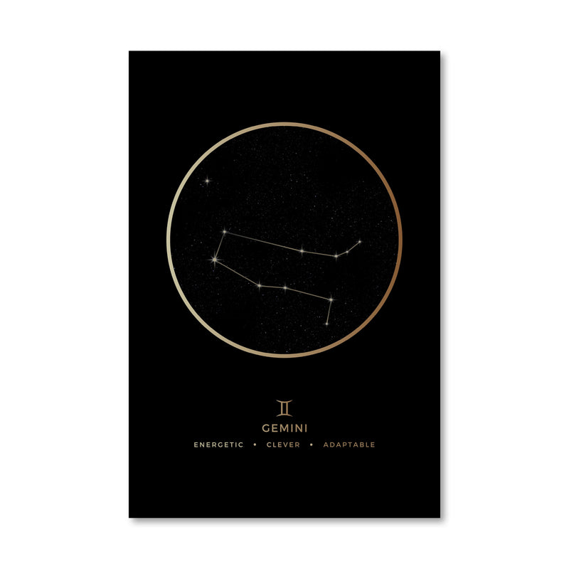 Gemini Traits Gold Canvas