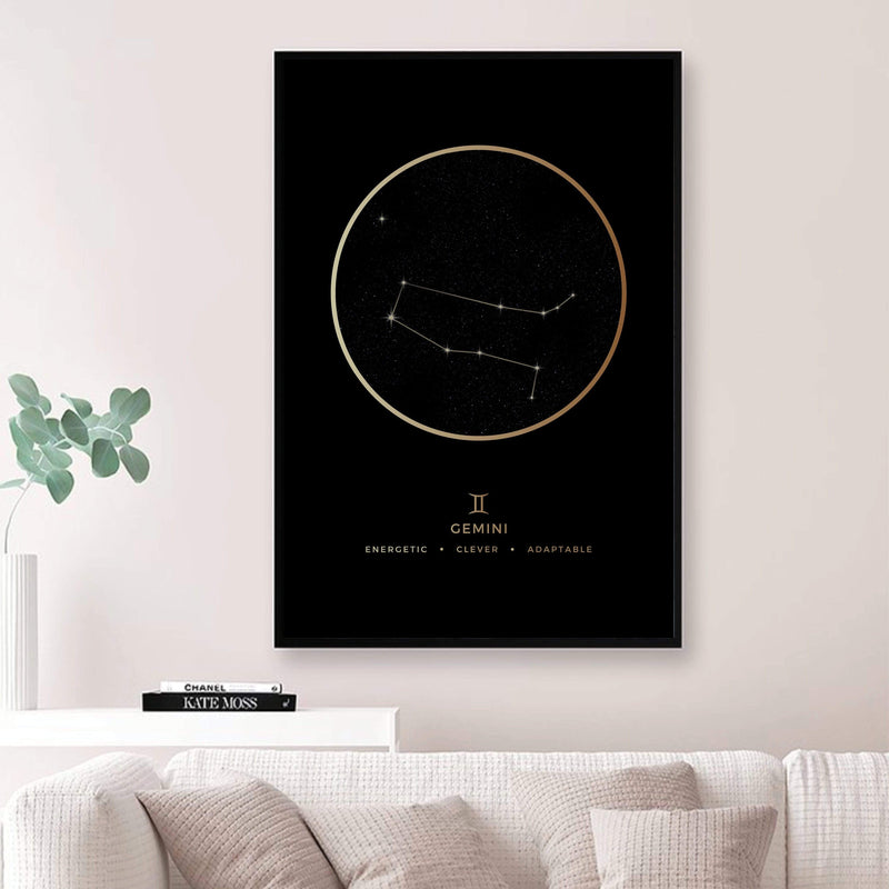 Gemini Traits Gold Canvas