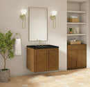 James Martin Laurent 30" Dual Mount Single Bathroom Vanity, Honey Oak