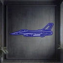 F-16 Falcon Metal Neon Aircraft Wall Art - NCN0038