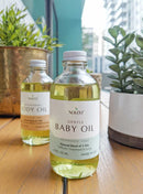 NOLEO Gentle Baby Oil – Natural Massage Oil for Babies | Soothes, Relaxes & Nourishes Delicate Skin | 4oz Glass Bottle