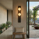 Geo Bar Alabaster Globe Wall Sconce