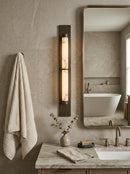 Geo Columnar Linear Alabaster Wall Sconce