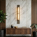 Geo Columnar Linear Alabaster Wall Sconce