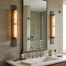 Geo Columnar Linear Alabaster Wall Sconce
