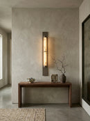 Geo Columnar Linear Alabaster Wall Sconce