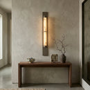 Geo Columnar Linear Alabaster Wall Sconce