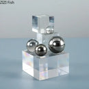 GobekUsa Crystal Ladder Silver Ball Desk Ornament Geometric Block Room Decor