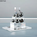 GobekUsa Crystal Ladder Silver Ball Desk Ornament Geometric Block Room Decor