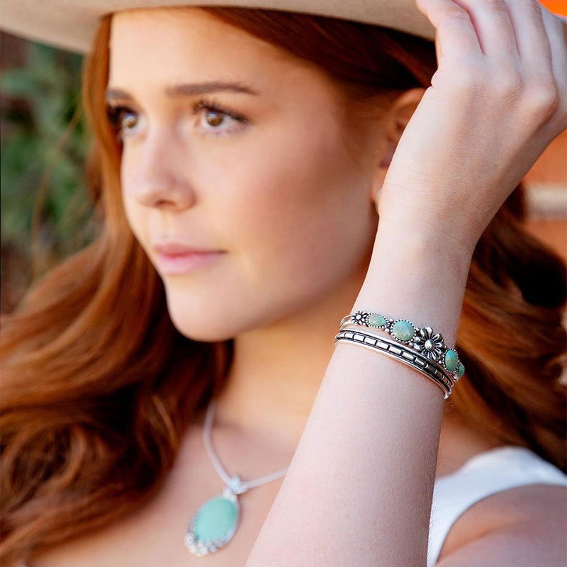 Geometric All Sterling Silver Cuff Bracelet