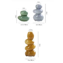 GobekUsa Geometric Glass Vase Stackable Terrarium Home Decor Flower Arrangement Holder