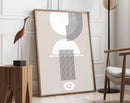 GobekUsa Geometric Bauhaus Canvas Poster for Modern Home