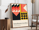 GobekUsa Geometric Bauhaus Canvas Poster - Modern Home Decor