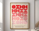 GobekUsa Geometric Bauhaus Canvas Poster - Modern Mid Century Decor