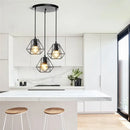 GobekUsa Iron 3-Light Chandelier Pendant for Living Room Kitchen Restaurant