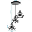 GobekUsa Iron 3-Light Chandelier Pendant for Living Room Kitchen Restaurant