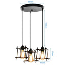 GobekUsa Iron 3-Light Chandelier Pendant for Living Room Kitchen Restaurant