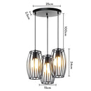 GobekUsa Iron 3-Light Chandelier Pendant for Living Room Kitchen Restaurant