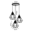 GobekUsa Iron 3-Light Chandelier Pendant for Living Room Kitchen Restaurant
