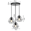 GobekUsa Iron 3-Light Chandelier Pendant for Living Room Kitchen Restaurant