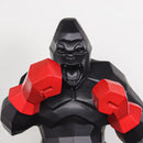 Geometric black & gold king kong gorilla sculpture office desk decor by Decorbites
