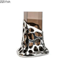 GobekUsa Gold Plated Hollowed Vase for Desk Decoration and Floral Arrangement