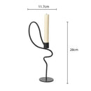 GobekUsa Geometric Black Metal Candlestick Candelabrum - Handcrafted Home Decor & Wedding Centerpiece