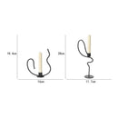 GobekUsa Geometric Black Metal Candlestick Candelabrum - Handcrafted Home Decor & Wedding Centerpiece