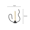 GobekUsa Geometric Black Metal Candlestick Candelabrum - Handcrafted Home Decor & Wedding Centerpiece