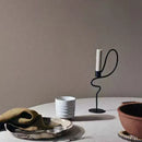 GobekUsa Geometric Black Metal Candlestick Candelabrum - Handcrafted Home Decor & Wedding Centerpiece