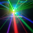 GobekUsa 16 Beam Strobe Red Green Laser LED Moving Head Light Disco Ball