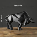 GobekUsa Bull Bison Sculpture Abstract Animal Figurine Decor Ornaments for Home and Office