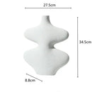 GobekUsa Geometric Ceramic Vase Set Black White Crafts Home Decor Flower Arrangement