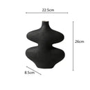 GobekUsa Geometric Ceramic Vase Set Black White Crafts Home Decor Flower Arrangement