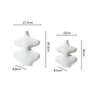GobekUsa Geometric Ceramic Vase Set Black White Crafts Home Decor Flower Arrangement