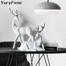 GobekUsa Deer Sculpture: Elegant Living Room Table Decoration & Christmas Gift