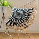 Geometric black & white embroidered cushion cover living room decor by Decorbites